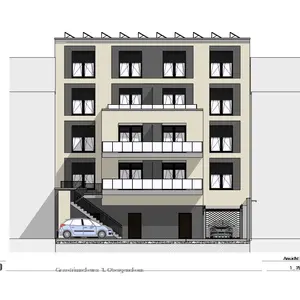 Abb.2 Visualisierung Microapp. Schillerstr. 70 Hofansicht West